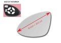 Heated Mirror Glass With Back Plate For 2011-2017 Porsche Cayenne Driver Side View Left Lh