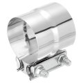 2 8 Inch Exhaust Clamp 304 Stainless Steel Butt Joint Band Sleeve Coupler Pipe Repair Universal Widening For Pipes Mufflers 