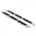 Qiilu 2pcs Universal Hood Vent Air Flow Intake Chrome Grille Side Scoop Cover Car Exterior Door Decorative Trim Sticker