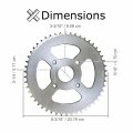 Alveytech 420 Chain 50 Tooth Rear Sprocket For The Baja Mb165 Mb200 Mini Bike