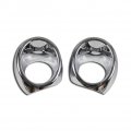 Chrome Front Fog Light Lamp Cover Ring For Honda Pilot 2019 2020 2021 2022 Silver Abs Triple Plated Trim 2 Piece Set 