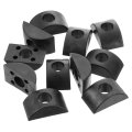 Plastic Half Moon Spacer Connector Hardware Fittings Black 10mm Hole Dia 20pcs 