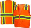 Pyramex Safety Rvz2320x2 Light Weight Hi-vis Work Vest With Easy Zipper Closure 2x-l 2xl 