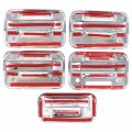Set Of 5 Chrome Front Rear Left Right Exterior Door Handle Cover With Keypad And Tailgate