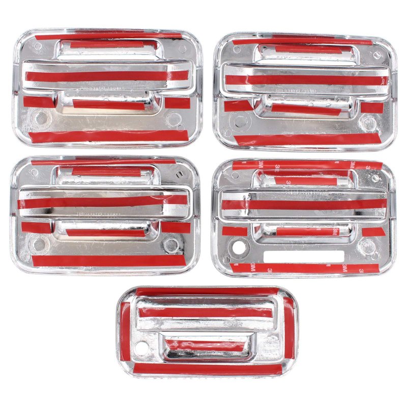 Set Of 5 Chrome Front Rear Left Right Exterior Door Handle Cover With Keypad And Tailgate