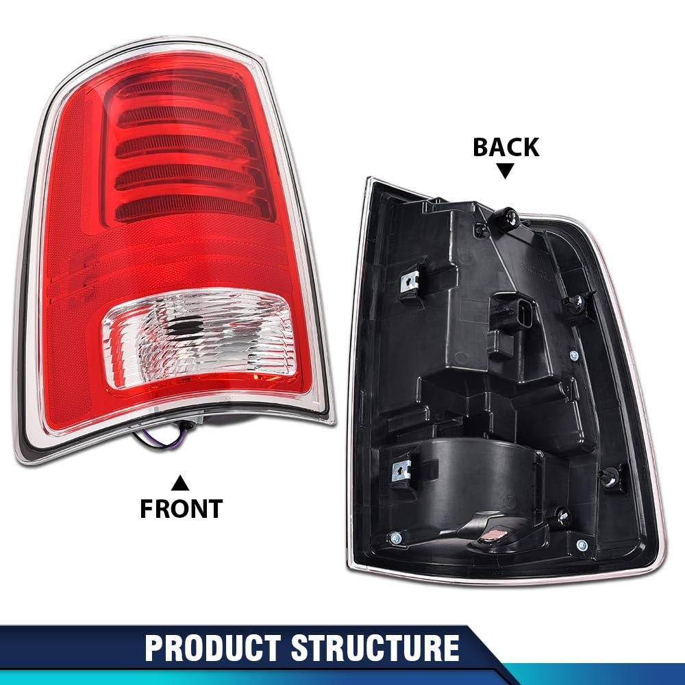 Left Led Tail Light Assembly For Dodge Ram 1500 2013 2018 2500 3500 2014 Red Lens With Bulb And Harness Part Number 68093079ac