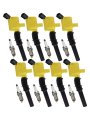 Ena Set Of 8 Heavy Duty Ignition Coil Pack And Platinum Spark Plug Ford Lincoln Mercury Crown Victoria Town Car Grand Marquis 4 