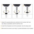 Uxcell Damaged Screw Tap Extractor 3 Chrome Plated High Speed Steel 41 Stripped Broken Remover 3 42mm Threaded Tip 4mm Drill