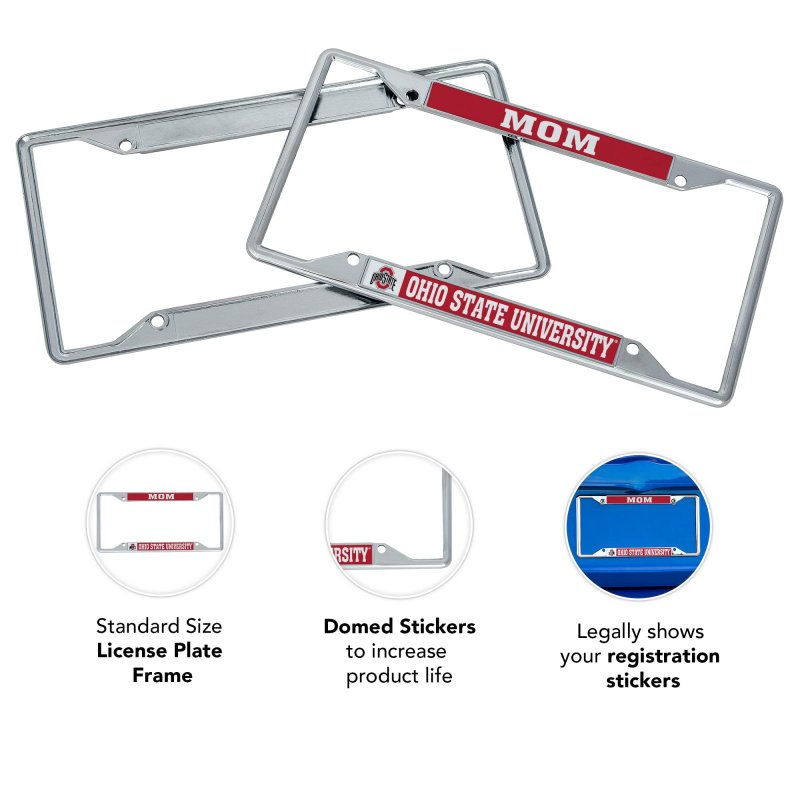 Desert Cactus Ohio State University Metal License Plate Frame For Front Or Back Of Car Officially Licensed Mom 