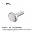 Uxcell T-slot Bolts 10pcs M6x20mm Slot Drop-in Stud Sliding 304 Stainless Steel Shape Screws For T Track
