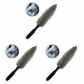 Wakauto 3 Pieces Wheel Brush Auto Cleaning Car Clean Steel Ring
