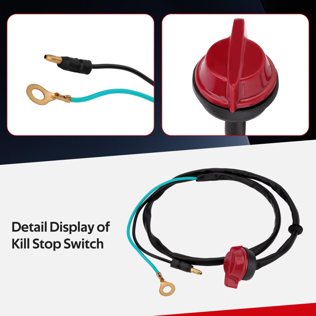 Kill Stop On Off Switch For Honda Atv Atc70 1978 1985 35300-957-003 Engine With Bullet Connectors Abs Plastic Push Button