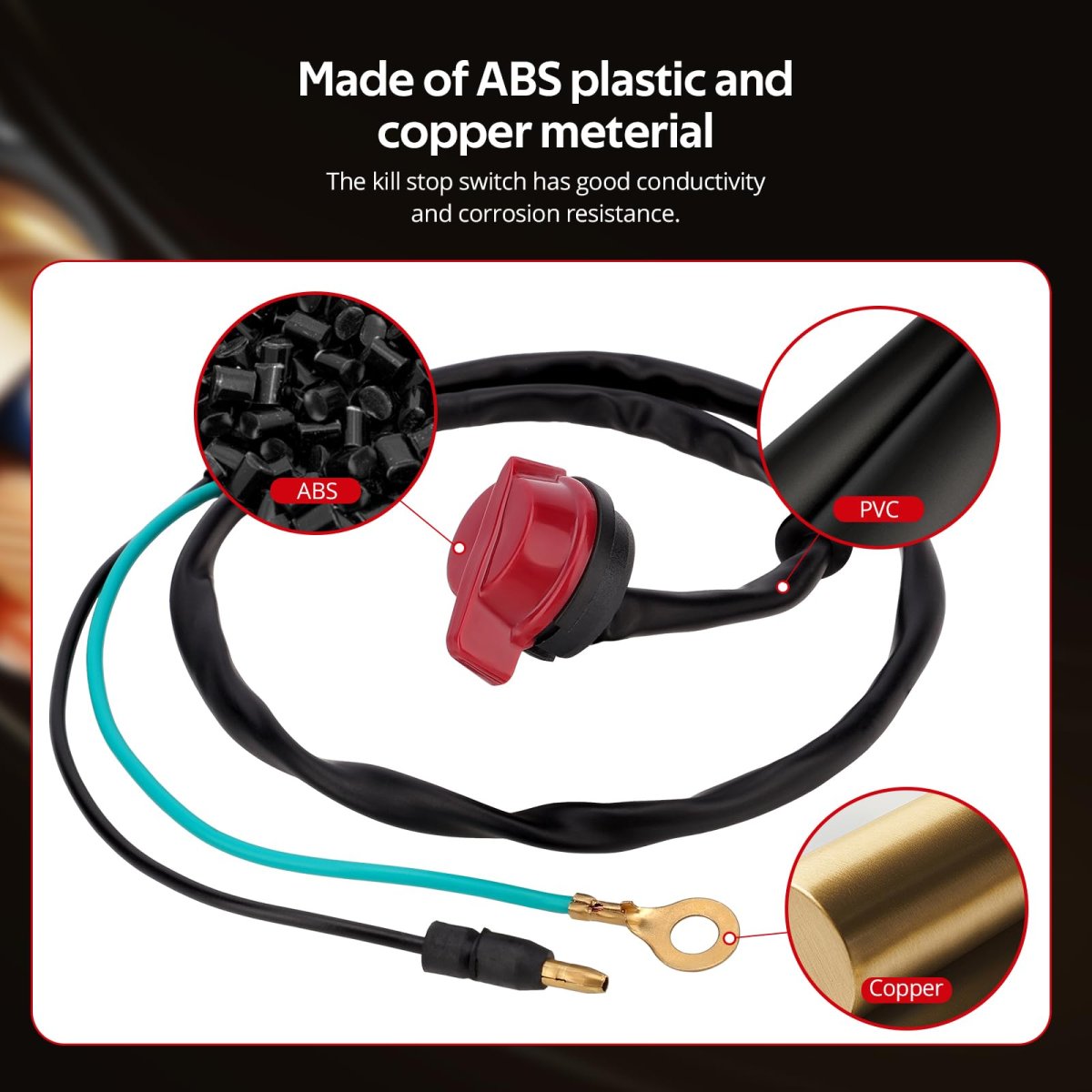 Kill Stop On Off Switch For Honda Atv Atc70 1978 1985 35300-957-003 Engine With Bullet Connectors Abs Plastic Push Button