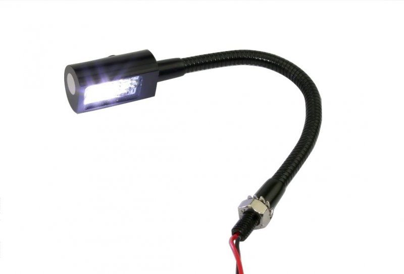 Pilotlights Mini Gooseneck Panel Light With Switch Map Post 140mm Cool White Led 12vdc