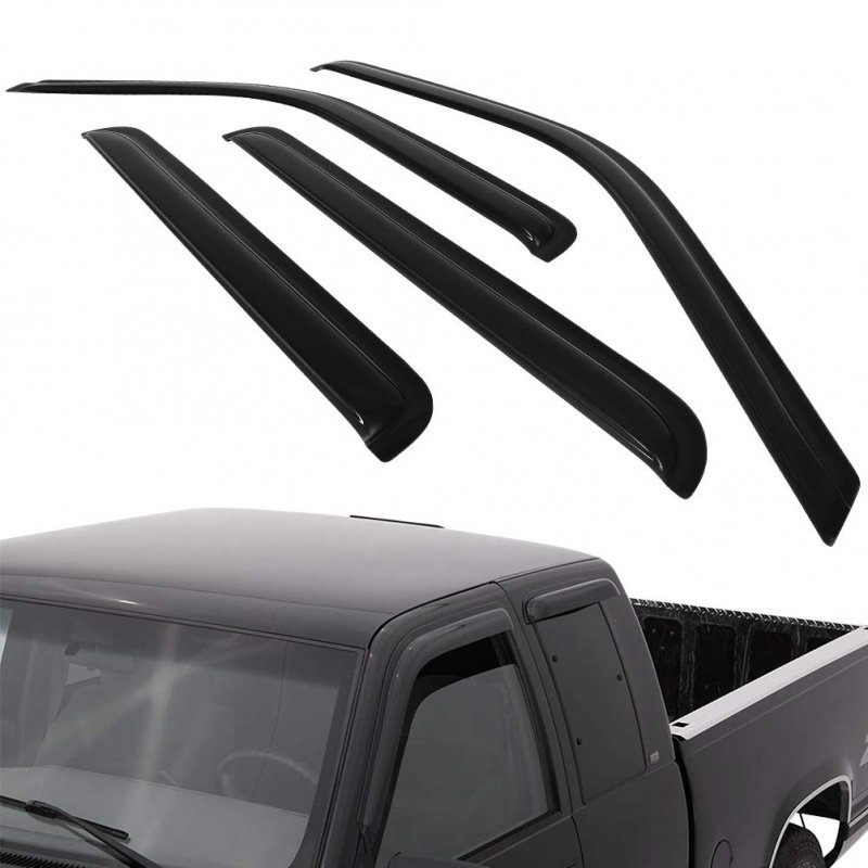 Window Visors Fits For 1999-2000 Cadillac Escalade Tape-on Rain Guards Side Deflectors 4 Pieces 2pcs Front Doors And Rear