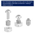 10pcs Threaded Insert Stainless Steel M10 1 5 Male To M5 0 8 Female Repair Nut 8mm Long Adapters Sleeve Reducing Thread Screw
