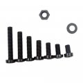Hvazi Metric M5 Nylon Phillips Pan Head Screws Nuts Flat Washers Assortment Kit Black-m5 