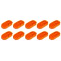 10 Pack Amber Led Trailer Side Marker Lights 6 Oblong Clearance Roof Cab Running Waterproof Surface Mount For Freightliner And 