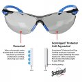 3m S1102sgaf Safety Glasses Solus 1000 Series Ansi Z87 Scotchgard Anti-fog Grey Lens Blue Black Frame Gray