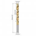 Uxcell 7 5mm Drill Bits High Speed Steel Straight Shank 109mm Length Twist Bit Fully Ground Titanium Coated