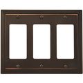 Amertac 84rrrvb 3 Rocker-gfci Steps Wallplate Aged Bronze 