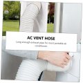 Homoyoyo 1pc Air Conditioning Exhaust Hose Outlet Threaded Pipe Hickon Polypropylene Material White 15c
