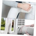 Homoyoyo 1pc Air Conditioning Exhaust Hose Outlet Threaded Pipe Hickon Polypropylene Material White 15c