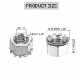 Uxcell 20pcs 3 8 -16 K-lock Nut With External Tooth Washer 304 Stainless Steel Star Locking Nuts Washers Silver