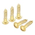 Wood Screws M3 X 12mm Slotted Round Head Brass Self-tapping Screw 20 Pcs 