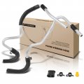 A-premium Power Steering Return Line Hose Assembly Compatible With Nissan 350z 2007-2009 V6 3 5l Cooler Tube 2-pc Set