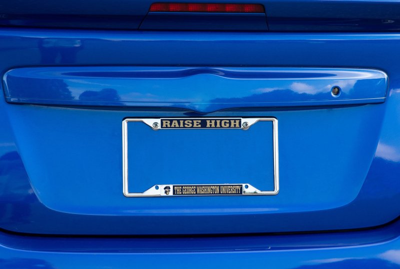 George Washington University Metal License Plate Frame For Front Or Back Of Car Officially Licensed Mascot 2-pack