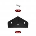 Uxcell 6pcs Angle Corner Brackets 38x19x38mm Cold Rolled Steel Braces Joining Support With Screws For Desk Bed Edge Black