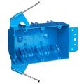 Carlon B344ab Switch Outlet Box New Work 3 Gang 5-5 8-inch Length By 3-3 4-inch Width 2-11 16-inch Depth Blue 