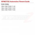Vipmotoz 5pc Full Led Roof Cab Clearance Lights Lamps Compatible With 1984-1996 Ford F150 F250 F350 Pickup Chrome Housing Smoke