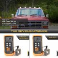 Vipmotoz 5pc Full Led Roof Cab Clearance Lights Lamps Compatible With 1984-1996 Ford F150 F250 F350 Pickup Chrome Housing Smoke
