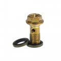 Uxcell 5 Set M10x1 25 Oil Drain Plug Bolt Screw With 10 Washer Universal For Car Motorcycle Gold Tone