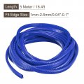 Uxcell U Channel Edge Trim 16 4ft Length Rubber Guard Seal Strip Protector Fit For 1-2 5mm 15 64 W X 25 H Blue