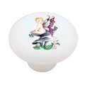 Fairy Child Decorative High Gloss Ceramic Drawer Knob 