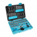 Duratech 50-piece Tap And Die Set Metric Standard Rethreading Tool Kit For Cutting External Internal Threads Organized In 