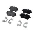 Front Brake Pad Set For Mercedes Benz C280 C350 2006 2007 Organic Material 2 Wheel With 4 Piece Clip Locating Replacement 