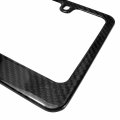 Ipick Image For Ford Mustang Red-white-blue Stripe Black Real Carbon Fiber License Plate Frame