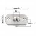 Uxcell M6 Carbon Steel Slab Base T-shaped 2 Projection Weld Nuts Pack Of 25