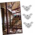 Gleavi 10 Sets Connecting Seat Cast Aluminum Zinc Alloy Showcase