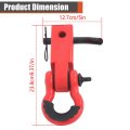 2 Red Tow Hitch Receiver Shackle With 5 8 Screw Pin And 3 4 D-ring 45000 Lbs Break Strength Replacement For Truck Suv Off-road