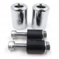 Httmt Mt220-014- Motorcycle Hand Bar Ends Compatible With Kawasaki Ninja Zx10r Zx-10r 10r 2006 2007 Chrome