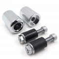 Httmt Mt220-014- Motorcycle Hand Bar Ends Compatible With Kawasaki Ninja Zx10r Zx-10r 10r 2006 2007 Chrome