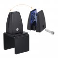 Uxcell Partition Support Bracket 2pcs Adjustable Desk Divider Clamp Privacy Panel For 3 5-9mm Thick Black