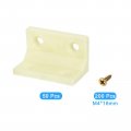 Uxcell 50pcs 90 Degree Plastic Corner Braces 38x22x22mm Nylon Shelf Right Angle Brackets With Screws For Cabinets Cupboards