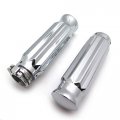 Httmt- Universal Motorcycle 1 Chrome Handle Bar Hand Grips Compatible With Suzuk Kawasak Yamah Hond