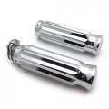 Httmt- Universal Motorcycle 1 Chrome Handle Bar Hand Grips Compatible With Suzuk Kawasak Yamah Hond